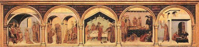 Simone Martini predella oil painting picture